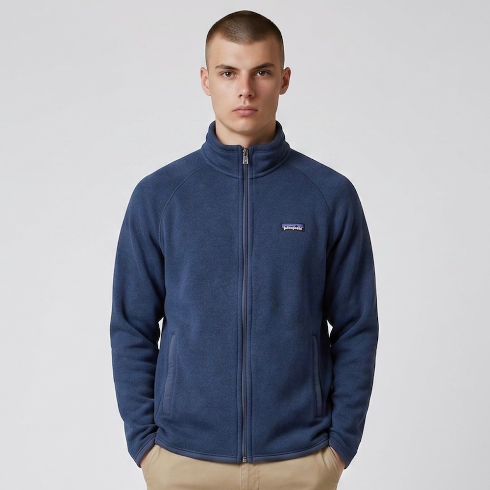 Patagonia Better Sweater Jacket Mens Medium Blue Full Zip Fleece Outdoor 25526